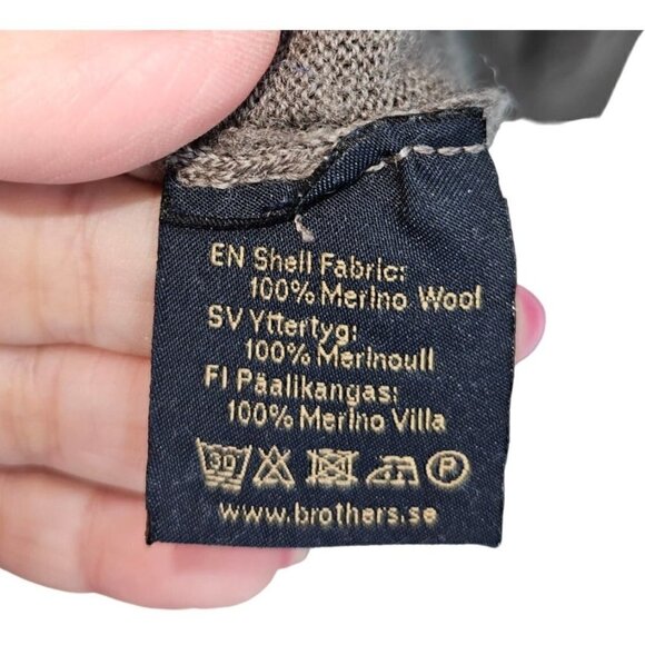 Riley Knit Sweater Merino Wool Womens Size Medium 8 10 Heather Brown V Neck Soft - Picture 5 of 7